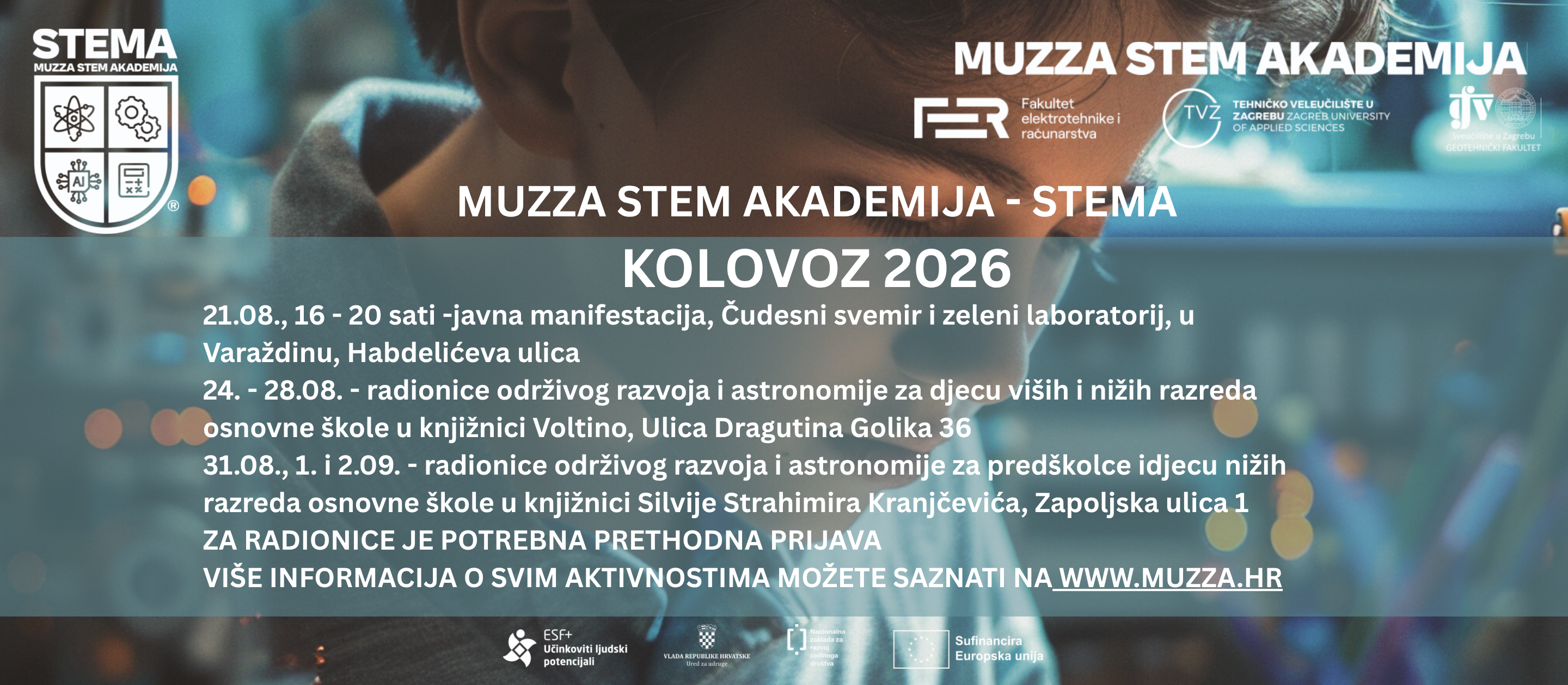 MUZZA krajem kolovoza donosi znanost u Varaždin i Zagreb